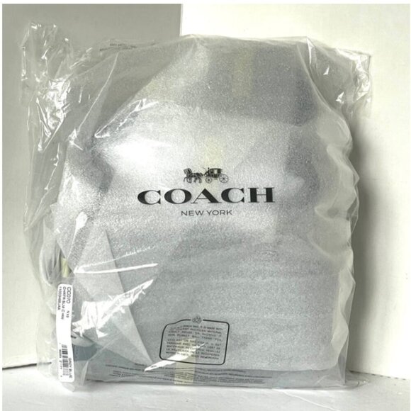 Coach Charter Slim Crossbody Bag Gray Pebbled Leather Round Pouch CC070 - Picture 4 of 11